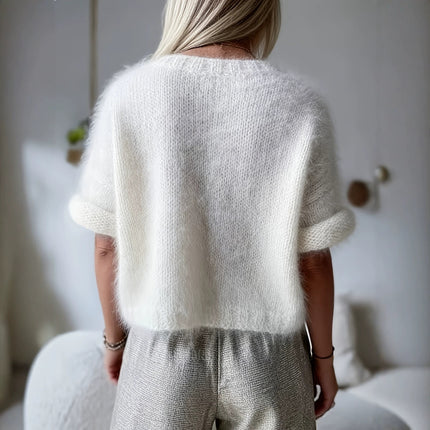 Elegant Casual Womens Sweater With Slanted Shoulders