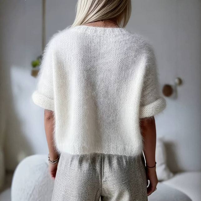Elegant Casual Womens Sweater With Slanted Shoulders - XdropX