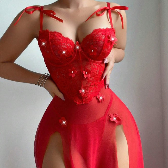 European And American Red Sexy Dress Underwear Women - XdropX