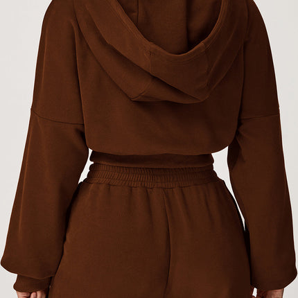 Chic Cocoa Crop Hoodie-2
