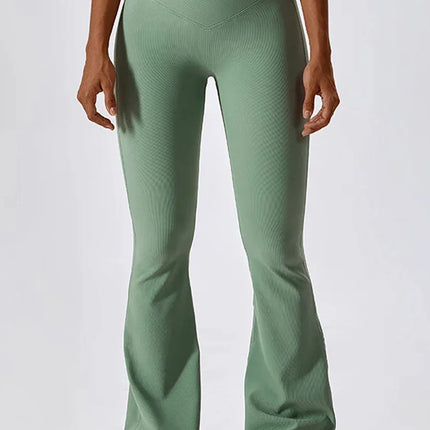 High Waist Criss Cross Leggings-0