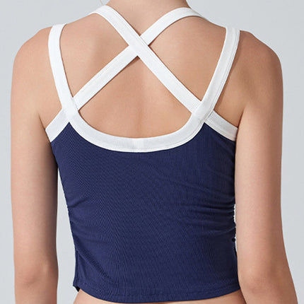 BareGlow Cross-Halter Bra Top-1