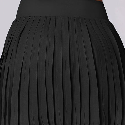 Asymmetrical Pleated Tennis Skirt-1