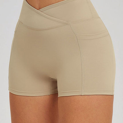FlowLift Cross-Waist Flare Shorts-4