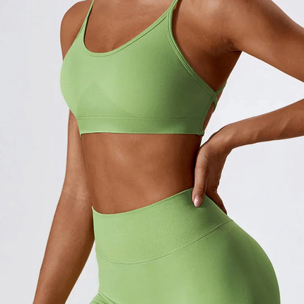 Crossback Strappy Sports Bra-2
