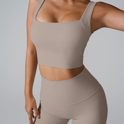 Hollow-Back Shockproof Sports Bra-1