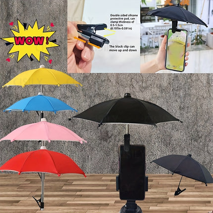 Draagbare telefoonparasol - Buitenparasol met clip, antireflecterend camerascherm, eenvoudig te installeren, geschikt voor strand, reizen en fotografie