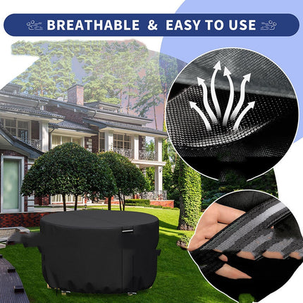 600D Oxford Cloth Round Furniture Cover Dustproof Waterproof Cover