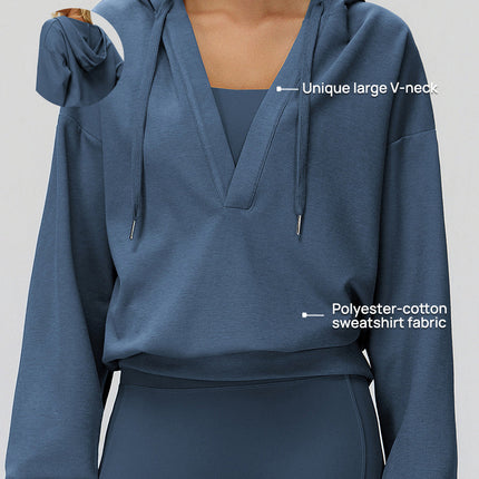 Oversized V-Neck Hoodie-1