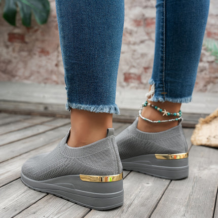 Dames 2025 Nieuwe Lente/Herfst Cross-Border Mode Effen Kleur Casual Schoenen, Veelzijdig Mesh Ademend Dikke Zool Antislip Lichtgewicht Casual Schoenen, Damesschoenen, Sneakers - XdropX