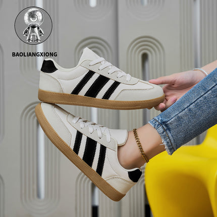 Retro Matcha Groene Schoenen, Patchwork Casual Sneakers, en Slijtvaste Platte Sportschoenen, Trendy Stijl voor Studenten, Dameschoenen