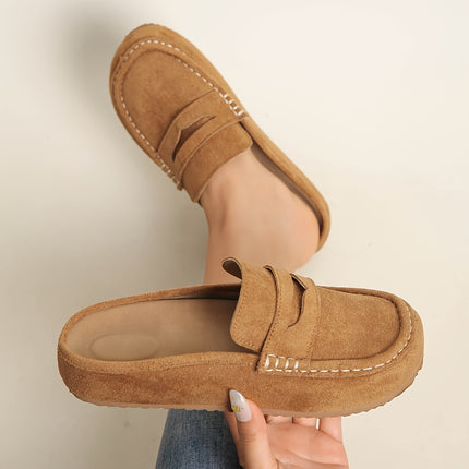 Dames Mule Schoenen, Nieuwe Mode Veelzijdig Casual Zachte Zool Comfortabele Niet-Vermoeiende Instap Grote Maten Dames Schoenen, Dames Schoenen