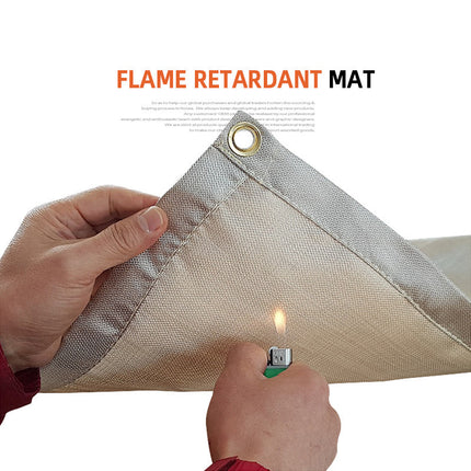 Outdoor Camping Flameproof Fabric Barbecue High-temperature Resistant Heat-proof Mat