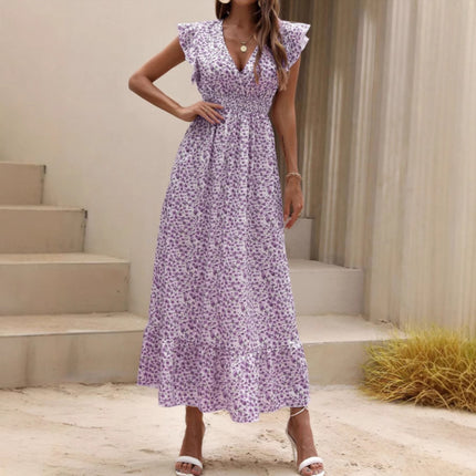 Womens New Irregularprint Midi Dress