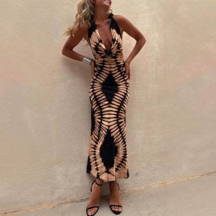 Figure-flattering, Slimming Mid-length Casual Backless Dress
