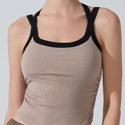 BareGlow Cross-Halter Bra Top-2