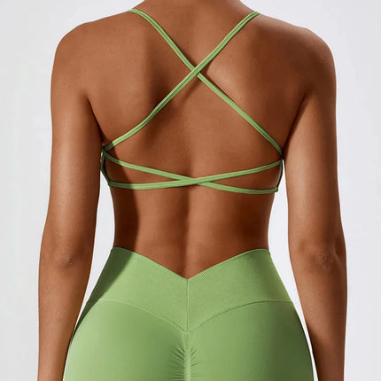 Crossback Strappy Sports Bra-3