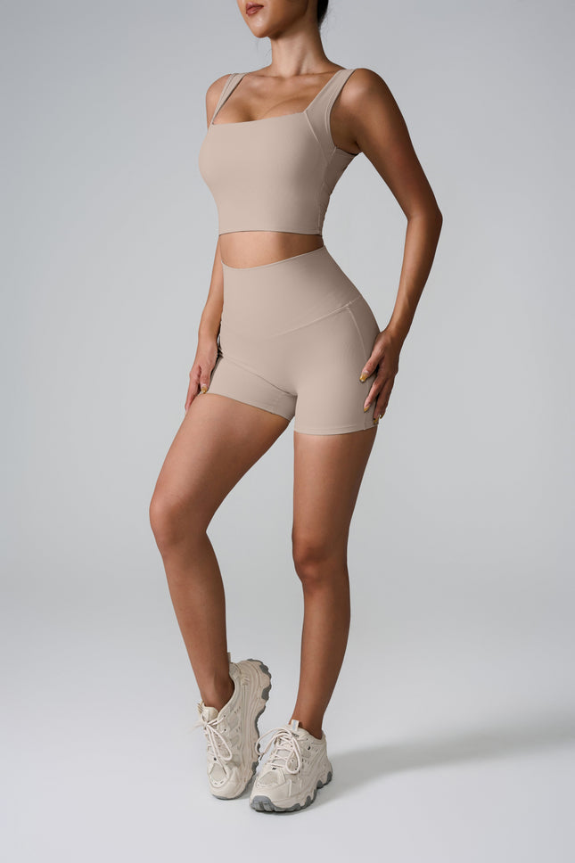Cross-Back High-Waist Shorts-1