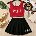 Zwart + Rood / S