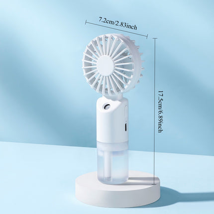 1 stuk draagbare 2-in-1 ventilator + luchtbevochtiger met bevochtigingsfunctie, USB-oplaadbare persoonlijke koelventilator, mini luchtbevochtigerventilator geschikt voor thuis, kantoor en reizen