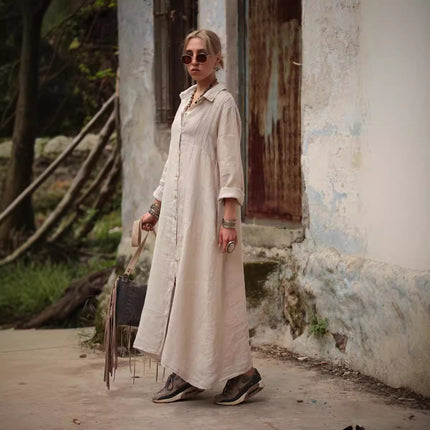 Elegant Simple Loose-fit Fashionable Long Dress