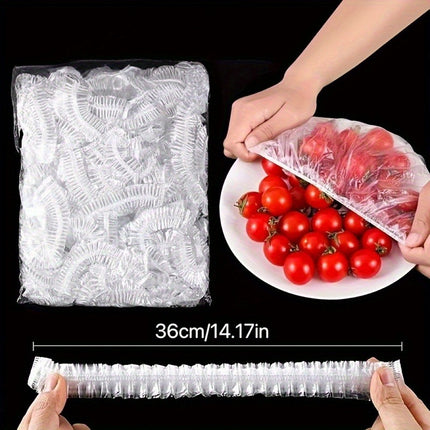 Herbruikbare Elastische Voedselhoezen - Gemaakt van Duurzaam Voedselveilig Plastic Dat Elastisch Is En Scheurbestendig, Houdt Voedsel Vers Terwijl Het Stof En Lekken Voorkomt. Geschikt voor Grote Kommen En Borden, Perfect voor Keukengebruik, Buitenactivi