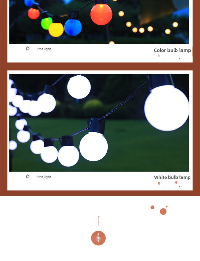 Camping Atmosphere Layout LED Lights And Large Tents, Outdoor Tent - XdropX