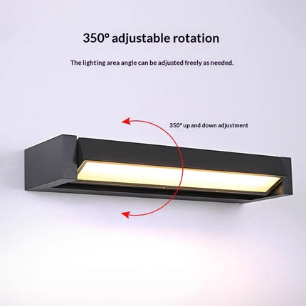 Outdoor Waterproof Wall Lampcourtyard Lamp Rotating Strip
