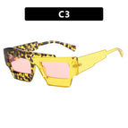 As Shown In The Picture / Yellow Leopard Print Pink Lens