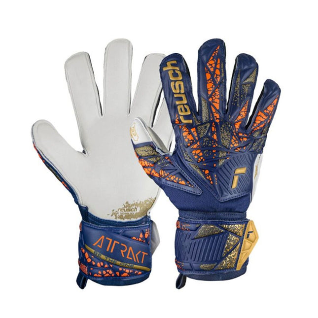 Reusch Attrakt Grip Navy Blue Adult Goalkeeper Gloves