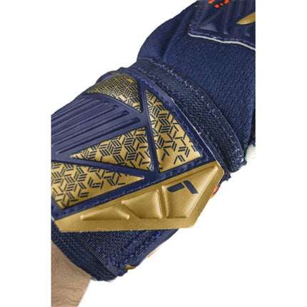 Goalkeeper Gloves Reusch Attrakt Grip Navy Blue Adults