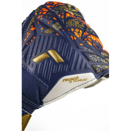 Goalkeeper Gloves Reusch Attrakt Grip Navy Blue Adults