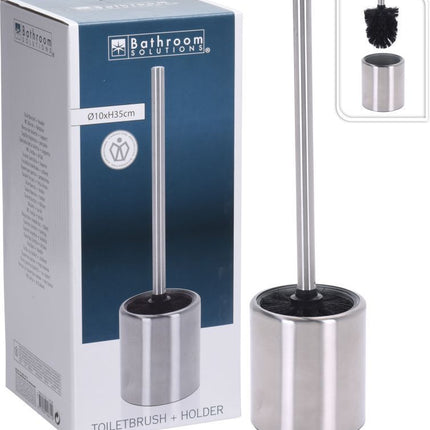 Bathroom Solutions Toiletborstel Met Houder - Rvs - 35Cm - XdropX