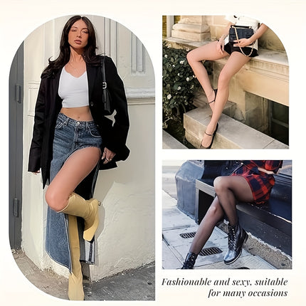 1 paar elegante naadloze T-rug bodystocking voor dames - Donkere effen kleur vormgevend bodysuit, ultracomfortabele stretch, gladde textuur met buikcontrole, handwasbaar doorschijnend voor dagelijks gebruik en speciale gelegenheden,  lange kousen voor da