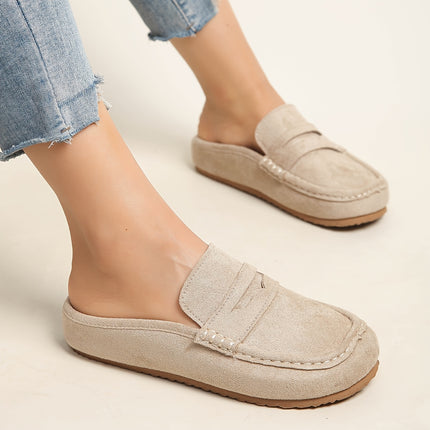 Dames Mule Schoenen, Nieuwe Mode Veelzijdig Casual Zachte Zool Comfortabele Niet-Vermoeiende Instap Grote Maten Dames Schoenen, Dames Schoenen