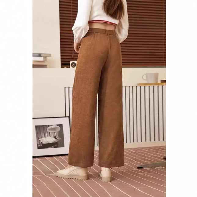 Corduroy Slim-fit Straight-leg Pants For Women - XdropX