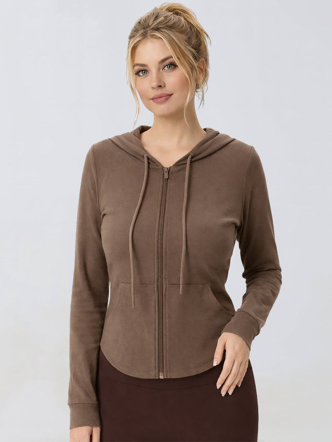 FlowEase Drawstring Yoga Jacket-0