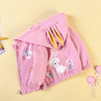 Rabbit coat pink / 90cm