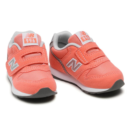 New Balance 996 Coral Sneakers, Oranje Model IZ996CCP, Dames Fashion Sneakers in Coral Kleur, Bovenwerk Stof, Comfortabel Alledaags Premium Schoenen.
