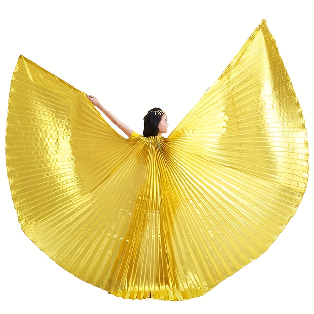 Buikdansvleugels met stokken set voor volwassenen, Premium vleugelkostuum voor dames - Perfect voor Halloween, Carnaval, podiumoptredens. Maakt moeiteloze bewegingen mogelijk, Ideale buikdansrekwisieten - XdropX
