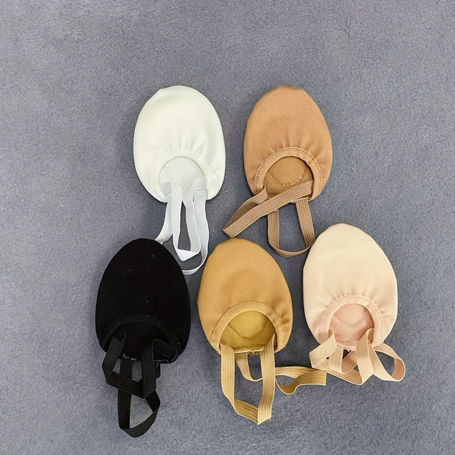 BLX016 Volwassen Halve Palm Teenschoenen, Volwassen Draai Dansschoenen met Antislip Zool, Microvezel Zool, Dansmuziek Competitie Cheerleading Training Binnen Halve Palm Stof Dansschoenen, Draai Professionele Ritmische Gymnastiek Schoenen, Halve Voet - XdropX