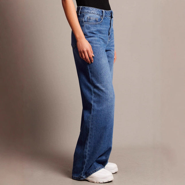 Retro Washed Loose-Fit Denim Jeans For Women - XdropX