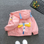 Dragonfly coat pink / 80cm