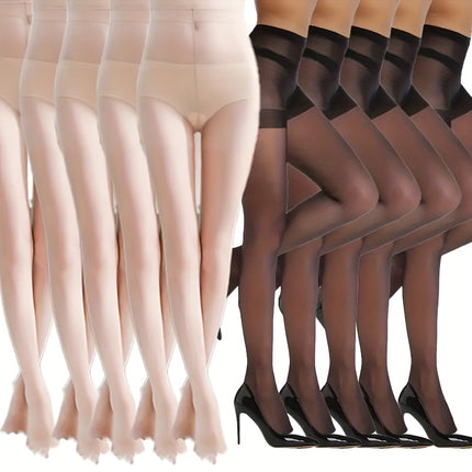 10-Pack Ultradunne, Doorzichtige Panty's voor Vrouwen - Ademend & Comfortabel, Effen/Zwart, Perfect voor Lente & Zomer, 0D, Kousen - XdropX
