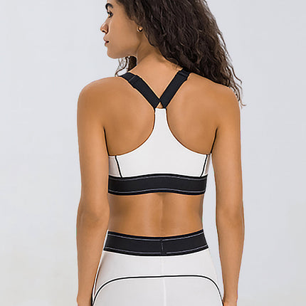 Contrast Adjustable Sport Bra-4