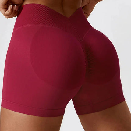 V-Back Scrunch Bum Shorts-4