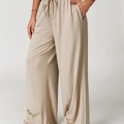 Pastel Soft Wide-Leg Lounge Pants-5