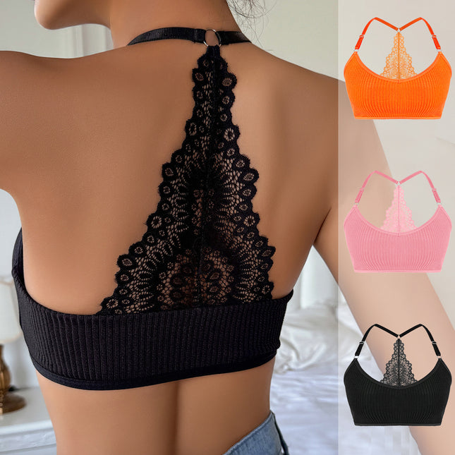 Double-shoulder Strap Adjustable Underwear Bra Women's Lace Vest - XdropX
