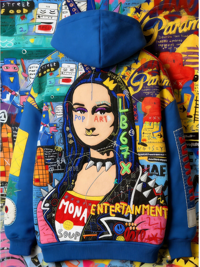 Fashion Casual Printed Polyester Sweater - XdropX