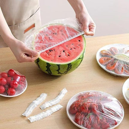 Herbruikbare Elastische Voedselhoezen - Gemaakt van Duurzaam Voedselveilig Plastic Dat Elastisch Is En Scheurbestendig, Houdt Voedsel Vers Terwijl Het Stof En Lekken Voorkomt. Geschikt voor Grote Kommen En Borden, Perfect voor Keukengebruik, Buitenactivi